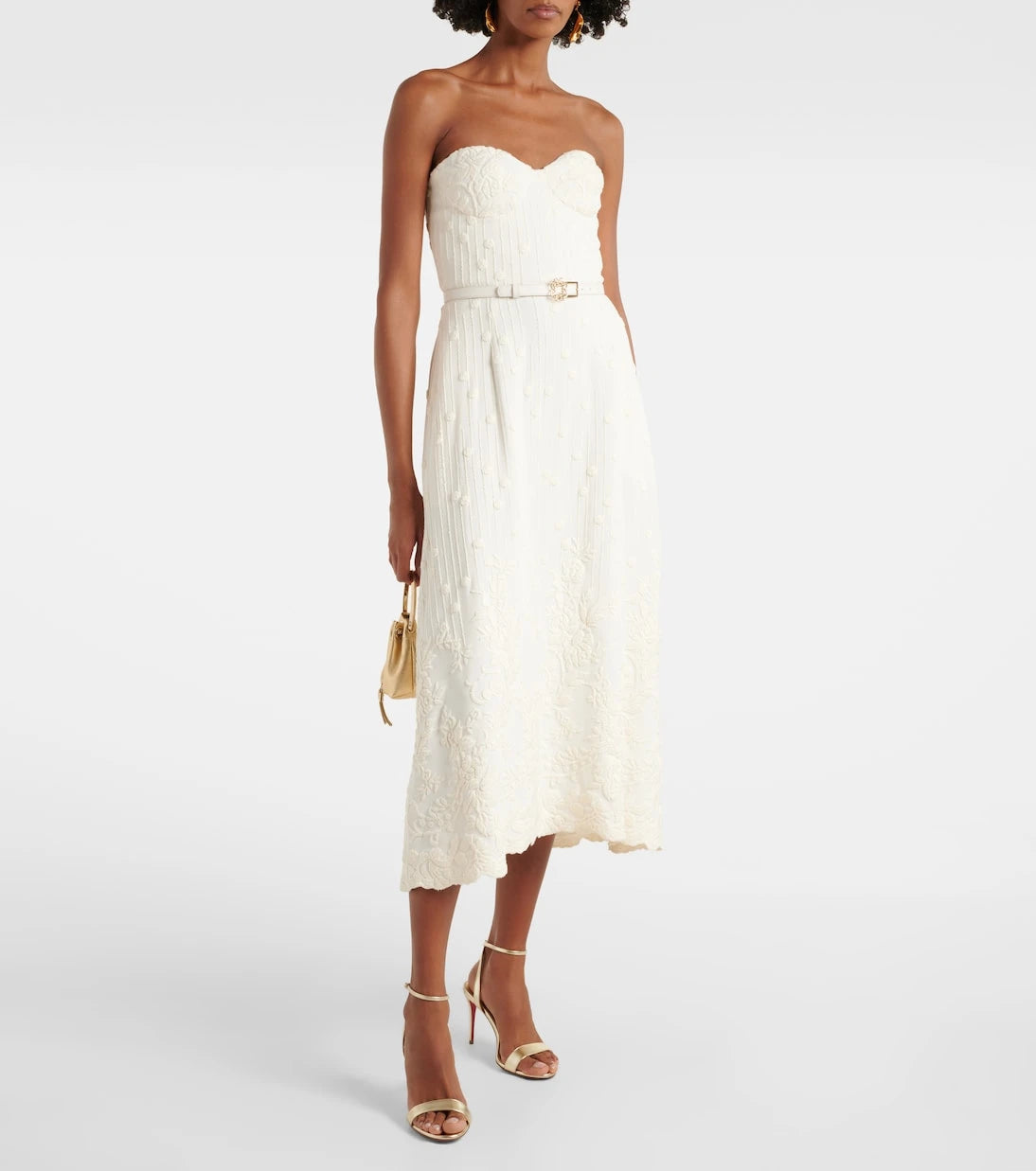 Elie Saab - Embroidered cady midi dress