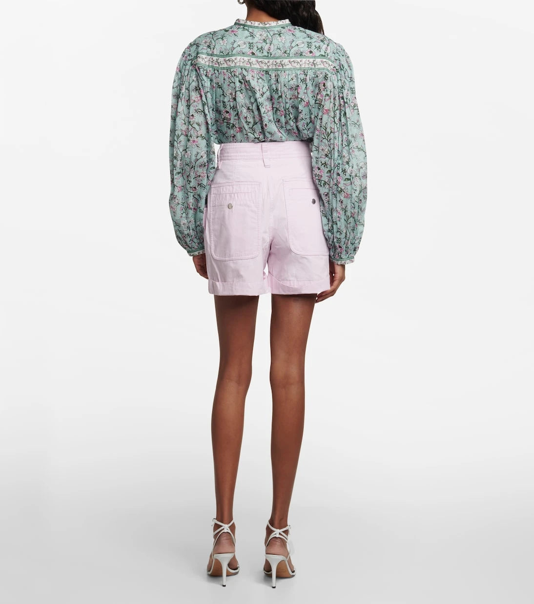 Marant Etoile - Rachel high-rise cotton shorts