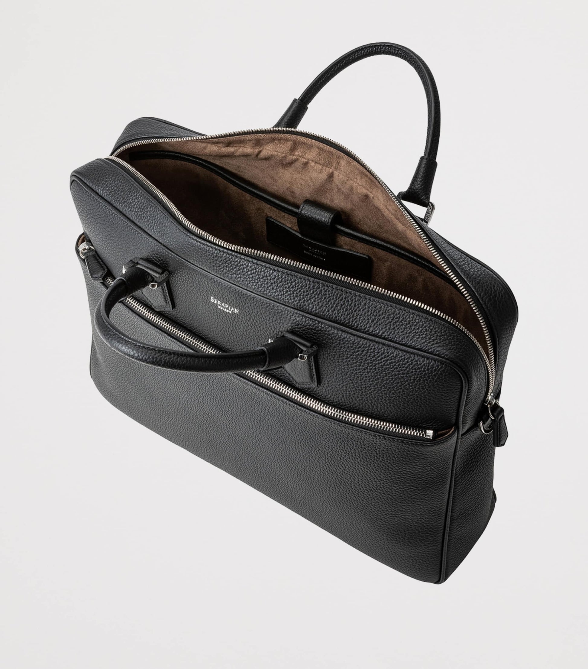 Slim Cachimere Leather Briefcase