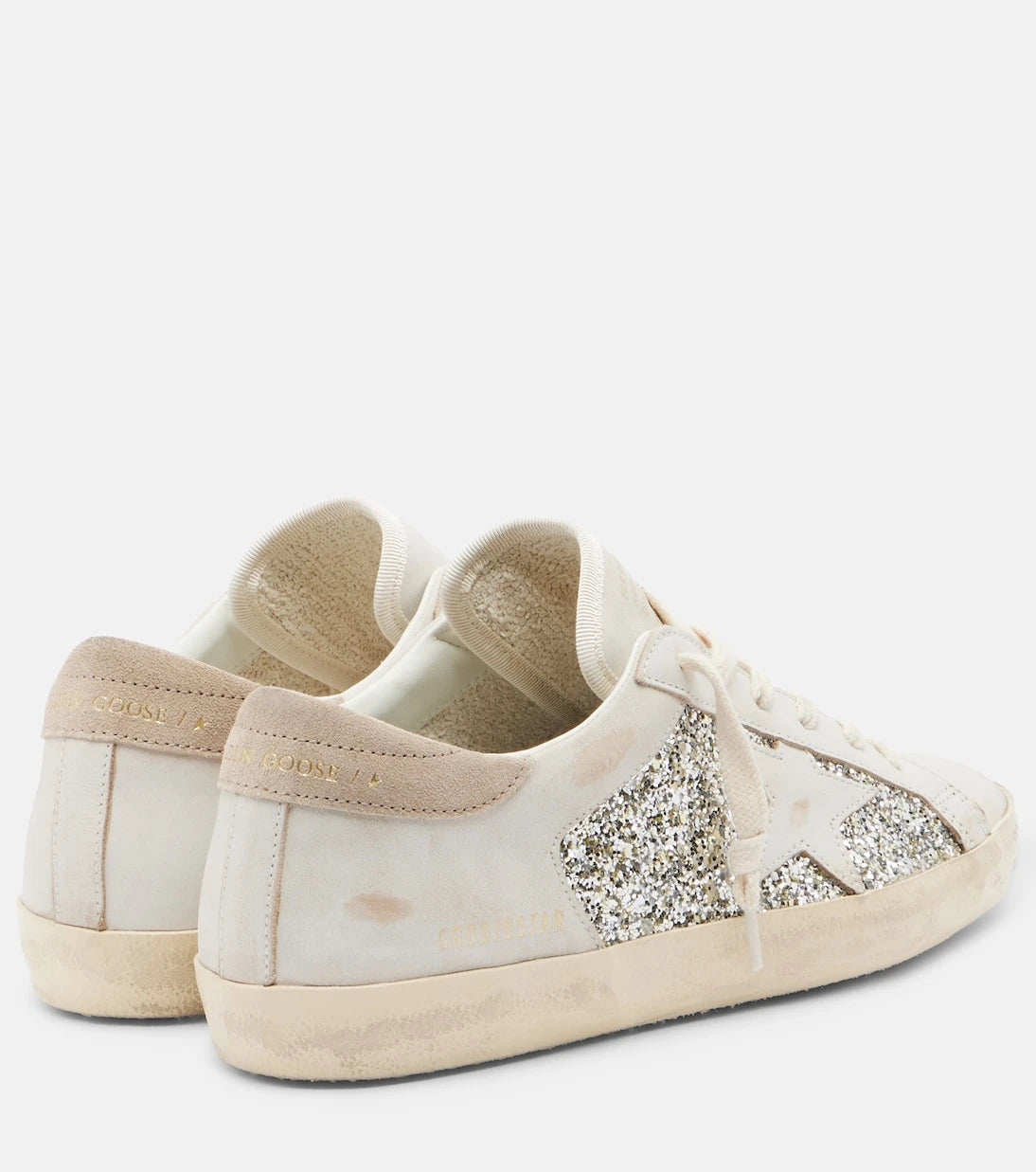 Golden Goose - أحذية رياضية "سوبر ستار" جلدية بلمعة لامعة
