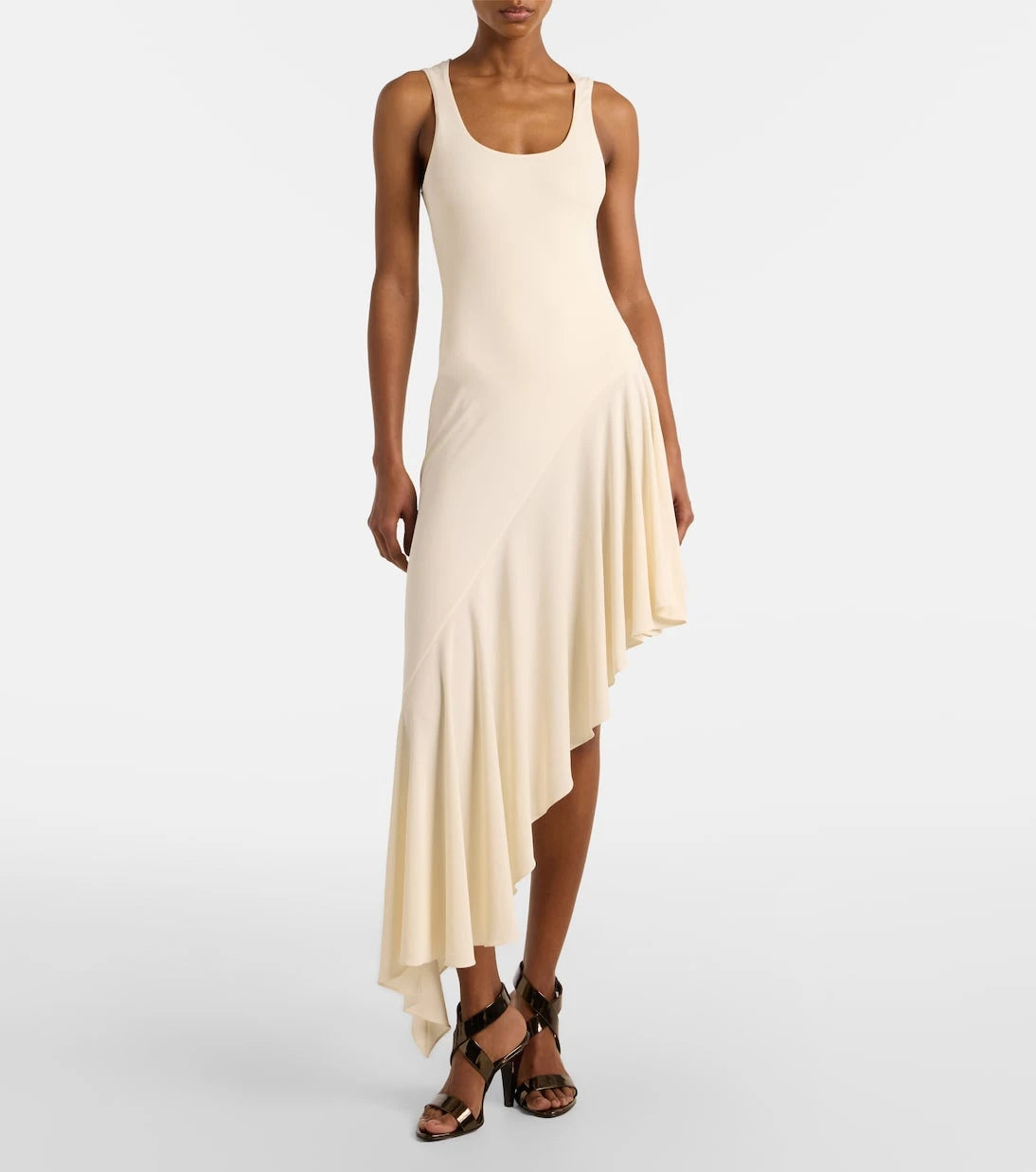 Alaïa - فستان ميدي جيرسيه غير متماثل