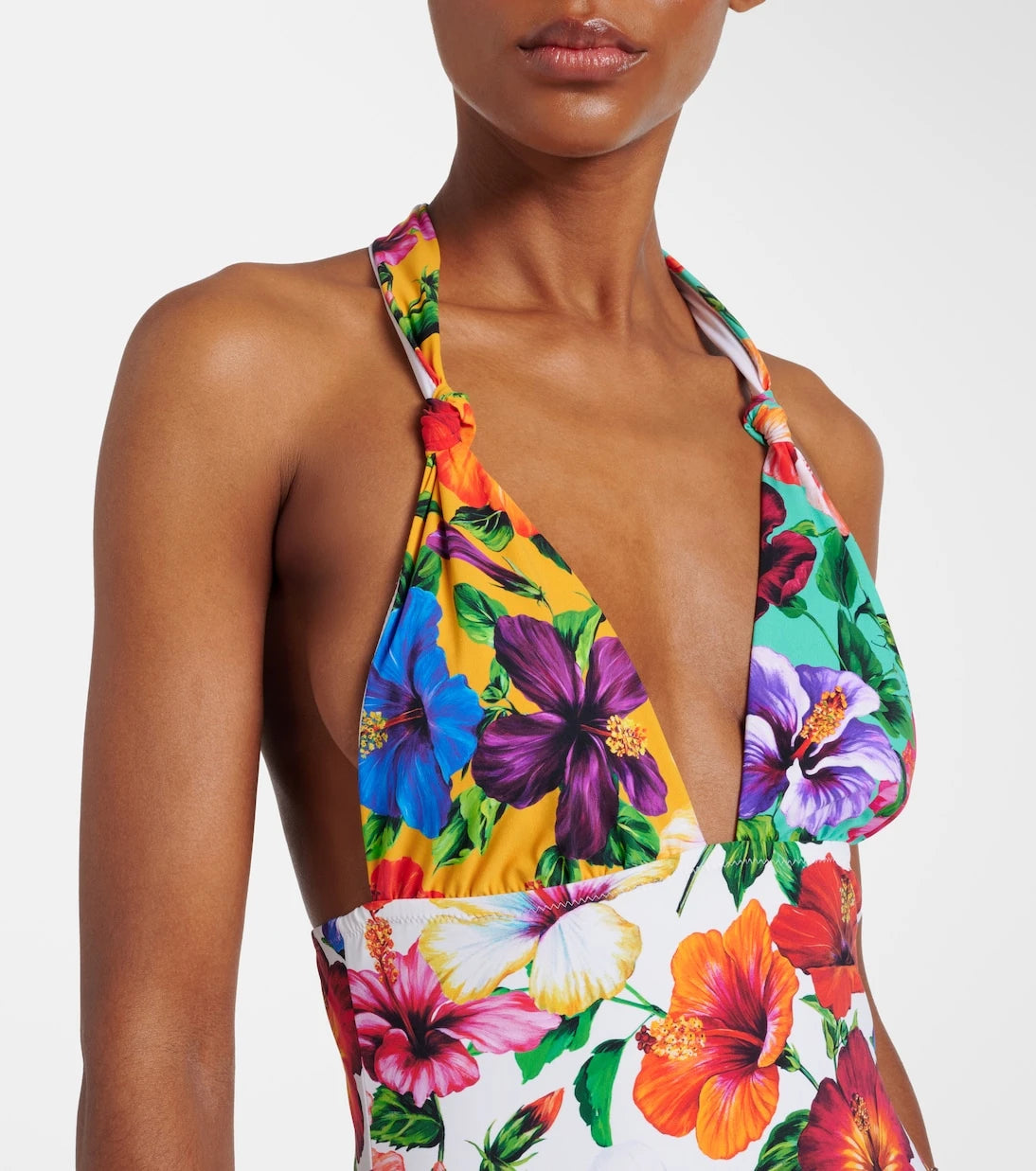 Dolce&Gabbana - Floral halterneck swimsuit
