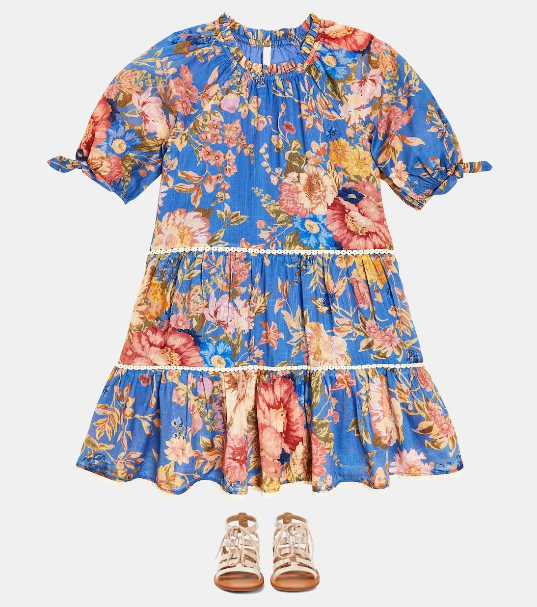 Zimmermann Kids - فستان أوغست القطني بنقشة الزهور