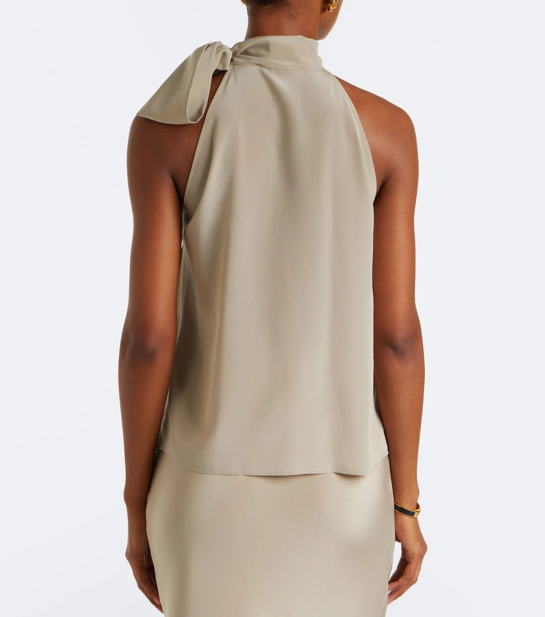Max Mara - Pleated tie-neck silk crêpe de chine top