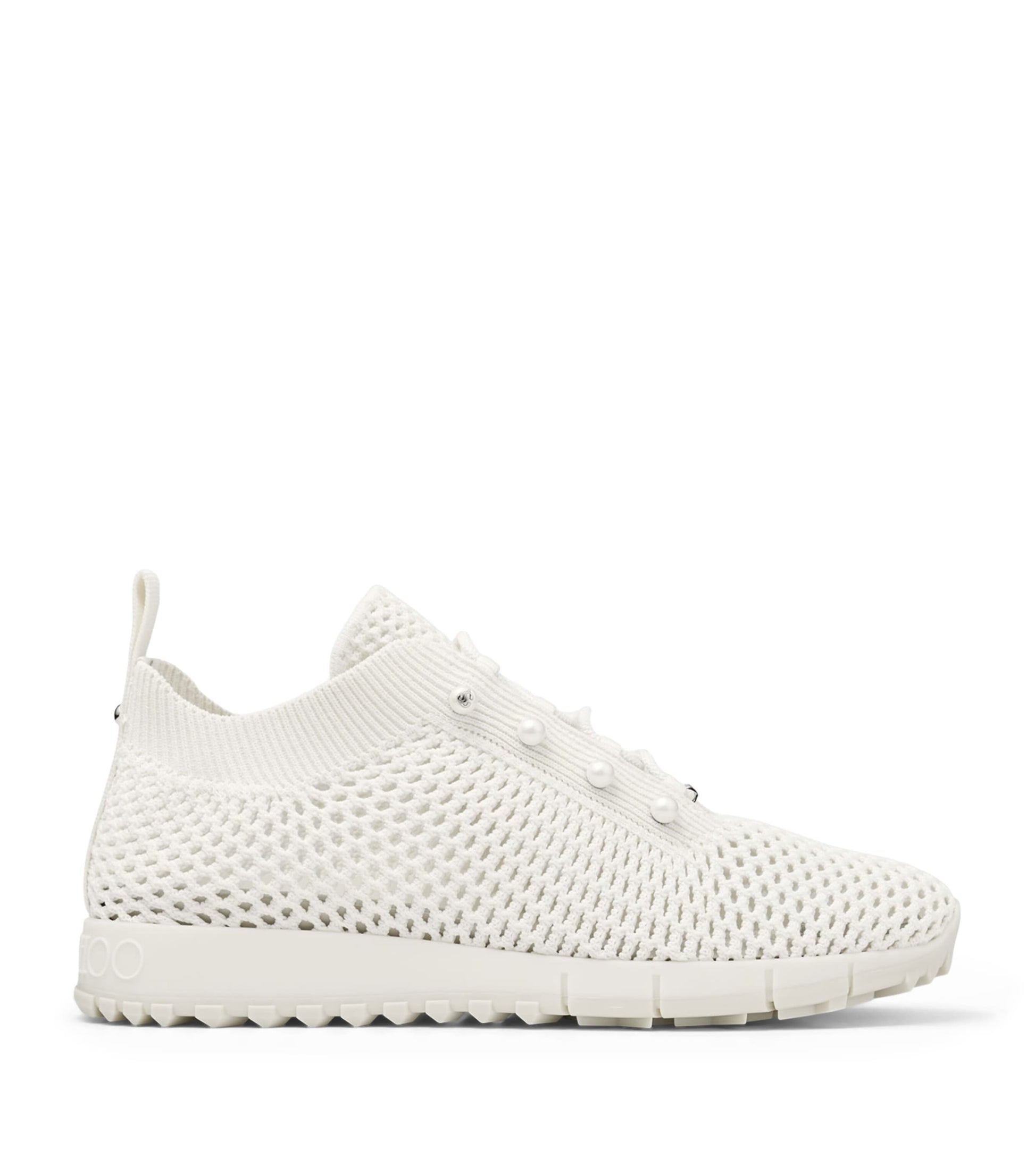 White Embellished Veles Sneakers