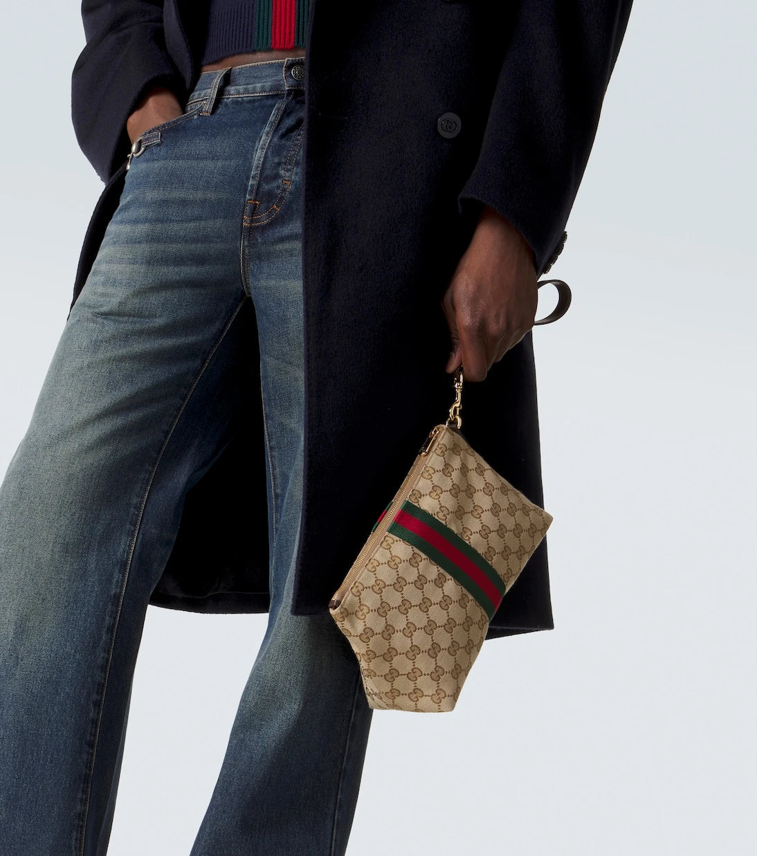 Gucci - GG Canvas Small pouch with strap