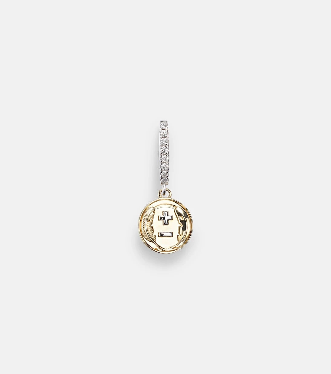 FoundRae - Vivacity Mini 18kt yellow and white gold single earring with diamonds