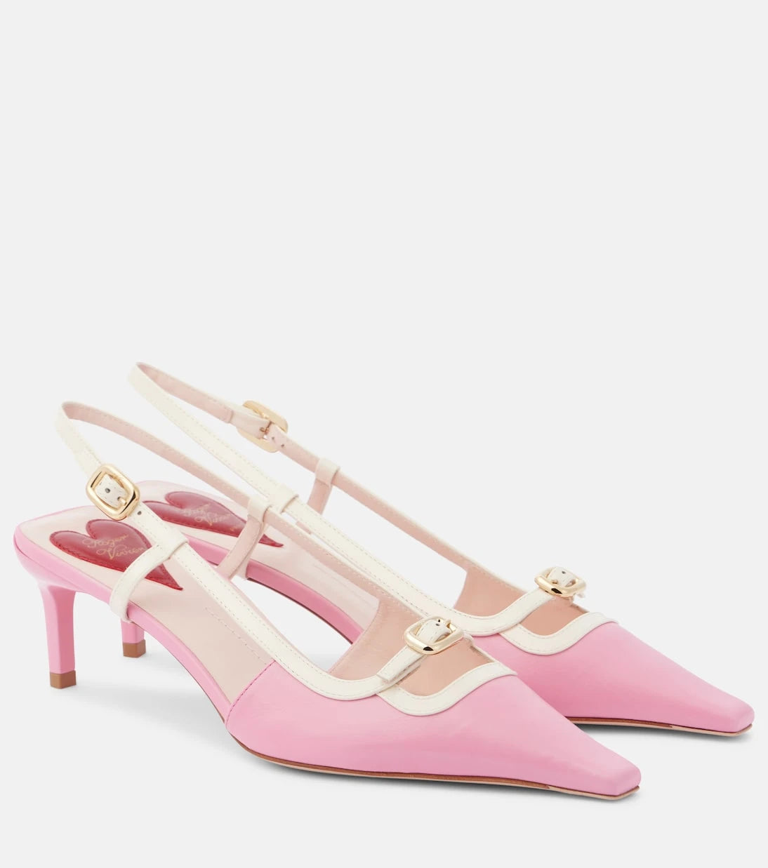 Roger Vivier - حذاء "فيف كانارد" من الجلد بكعب عالٍ وشريط خلفي