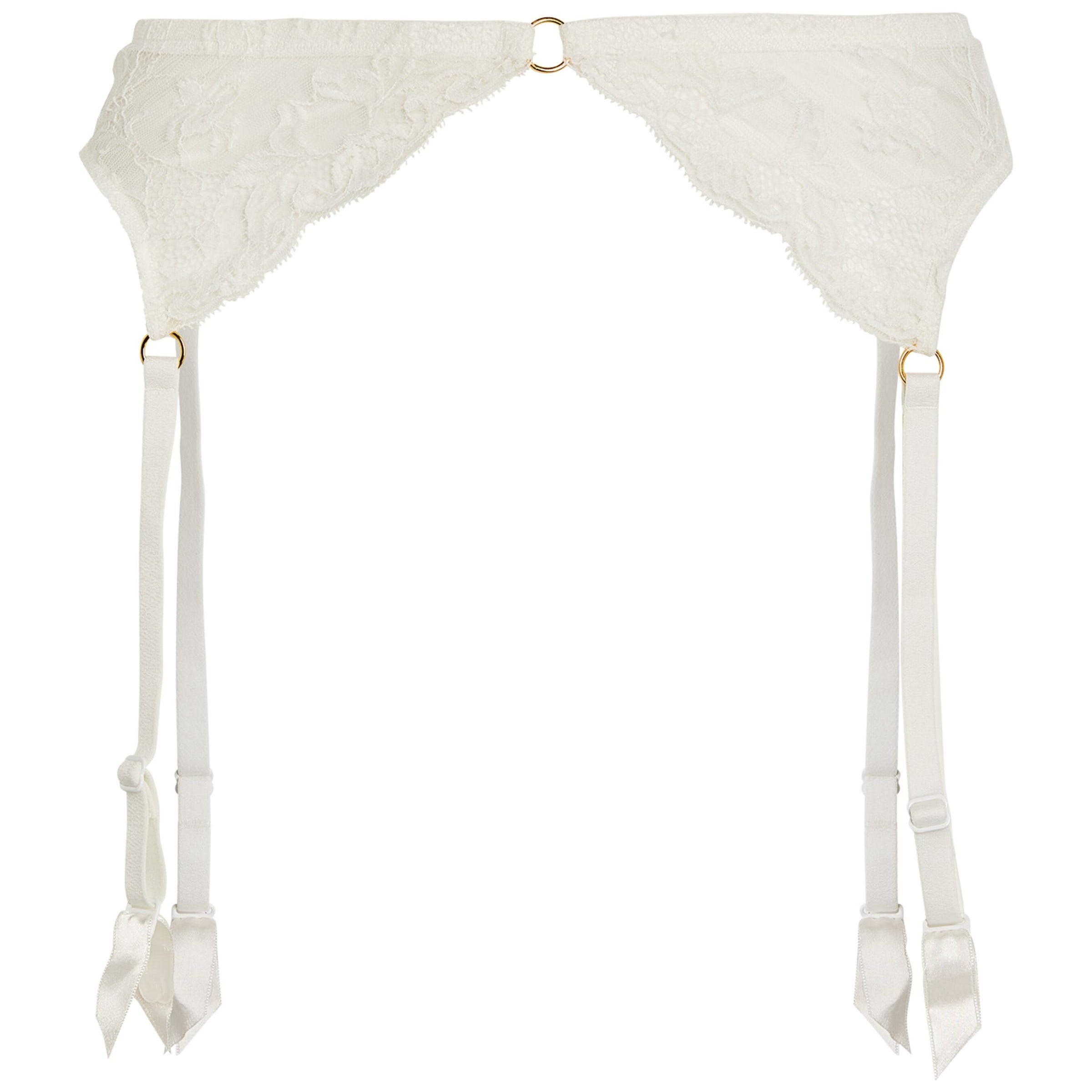 White Kiss of Love Suspender Belt