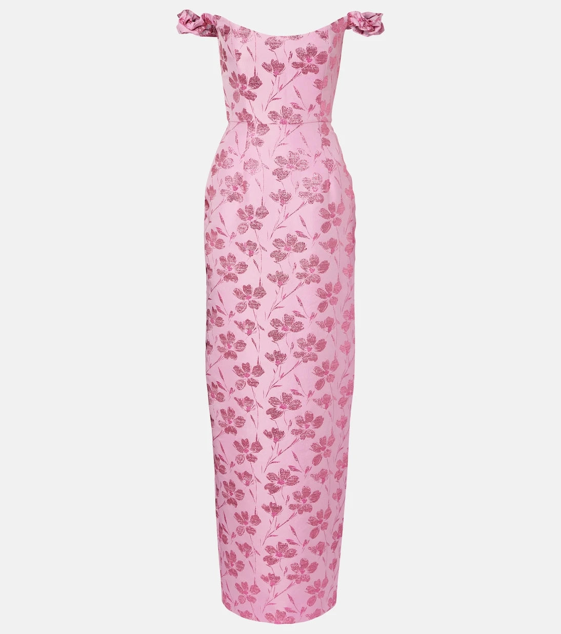 Markarian - Yolanda floral off-shoulder brocade gown