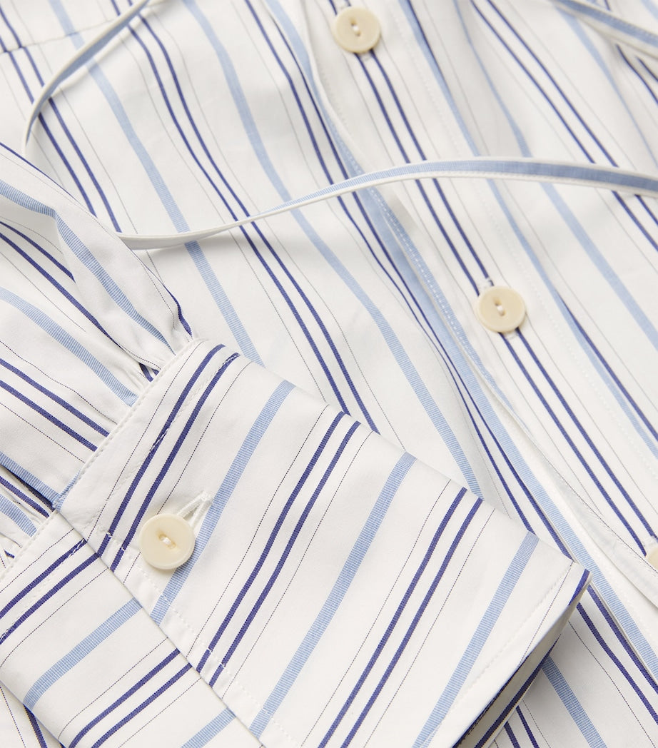 Palmer//Harding Blue Cotton Stripe Clarity Maxi Dress