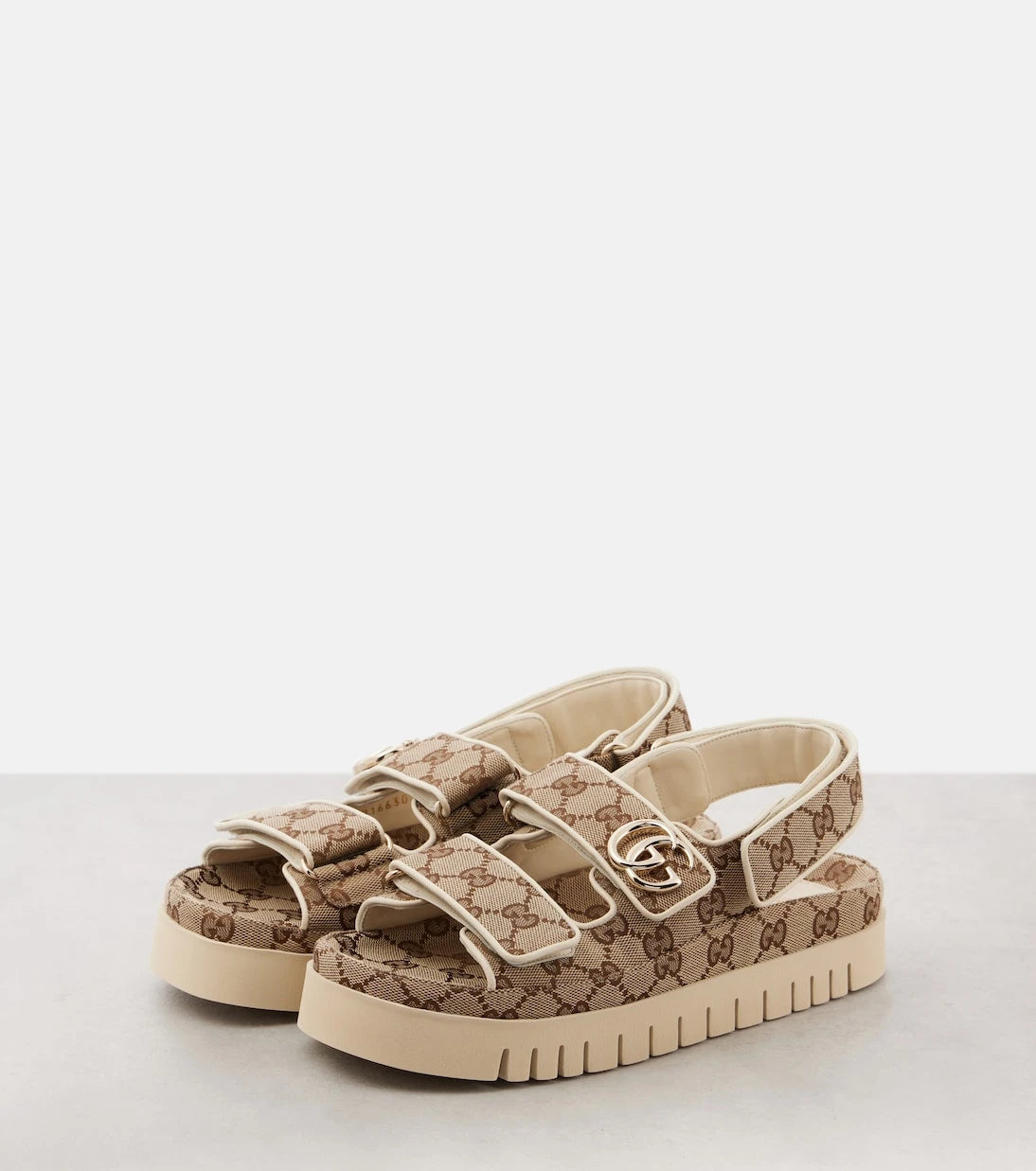 Gucci - New Marmont GG leather-trimmed sandals
