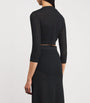Victoria Beckham Black Cropped Round-Neck Cardigan