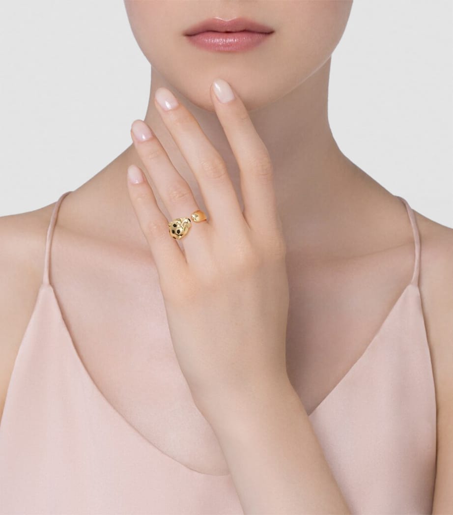 Yellow Gold, Tsavorite and Onyx Panthère de Cartier Ring