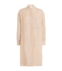 Eleventy Beige Linen Longline Shirt