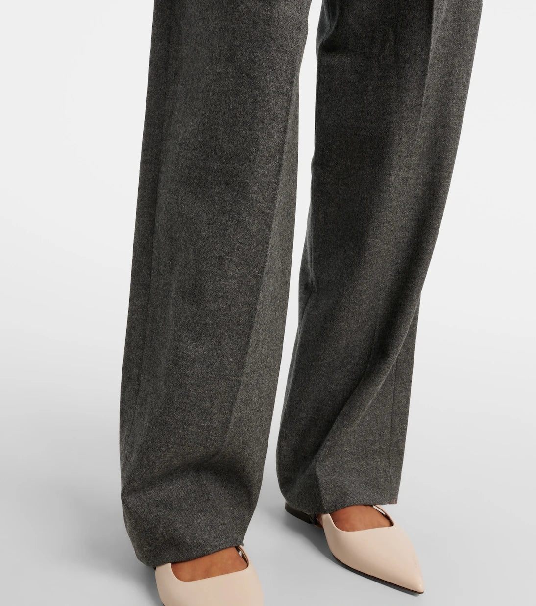 Brunello Cucinelli - Pleated wool and cashmere wide-leg pants
