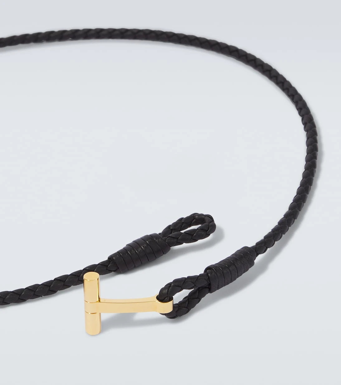 Tom Ford - T braided leather bracelet