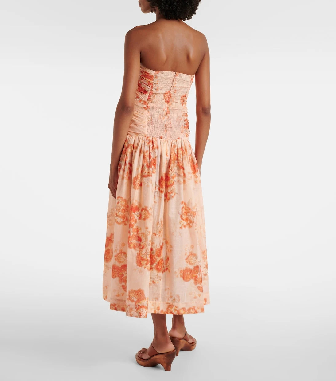 Zimmermann - Cascadian floral strapless midi dress