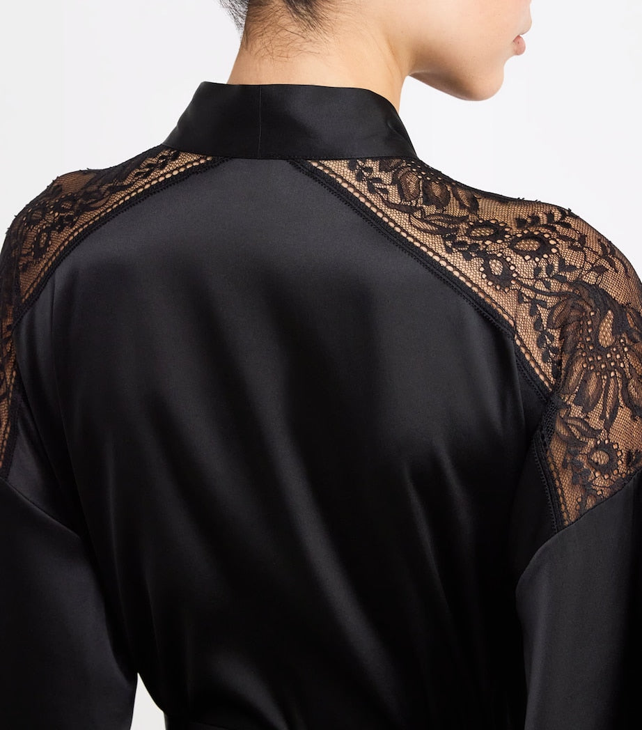 Black Midnight Whisper Kimono