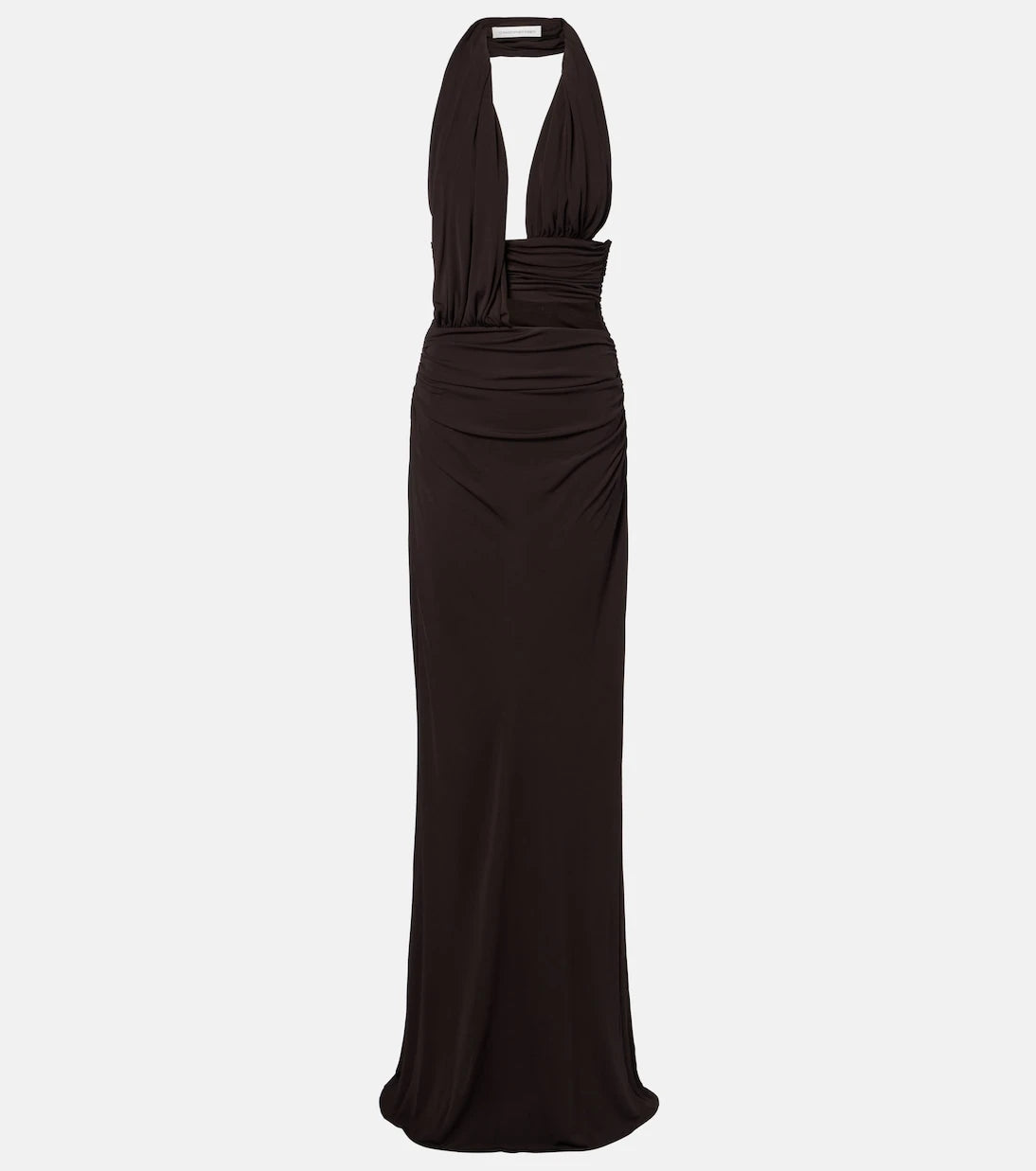 Christopher Esber - Cutout halterneck jersey maxi dress