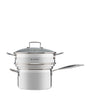3-Ply Stainless Steel Sauté Multi-Steamer with Glass Lid (24cm)