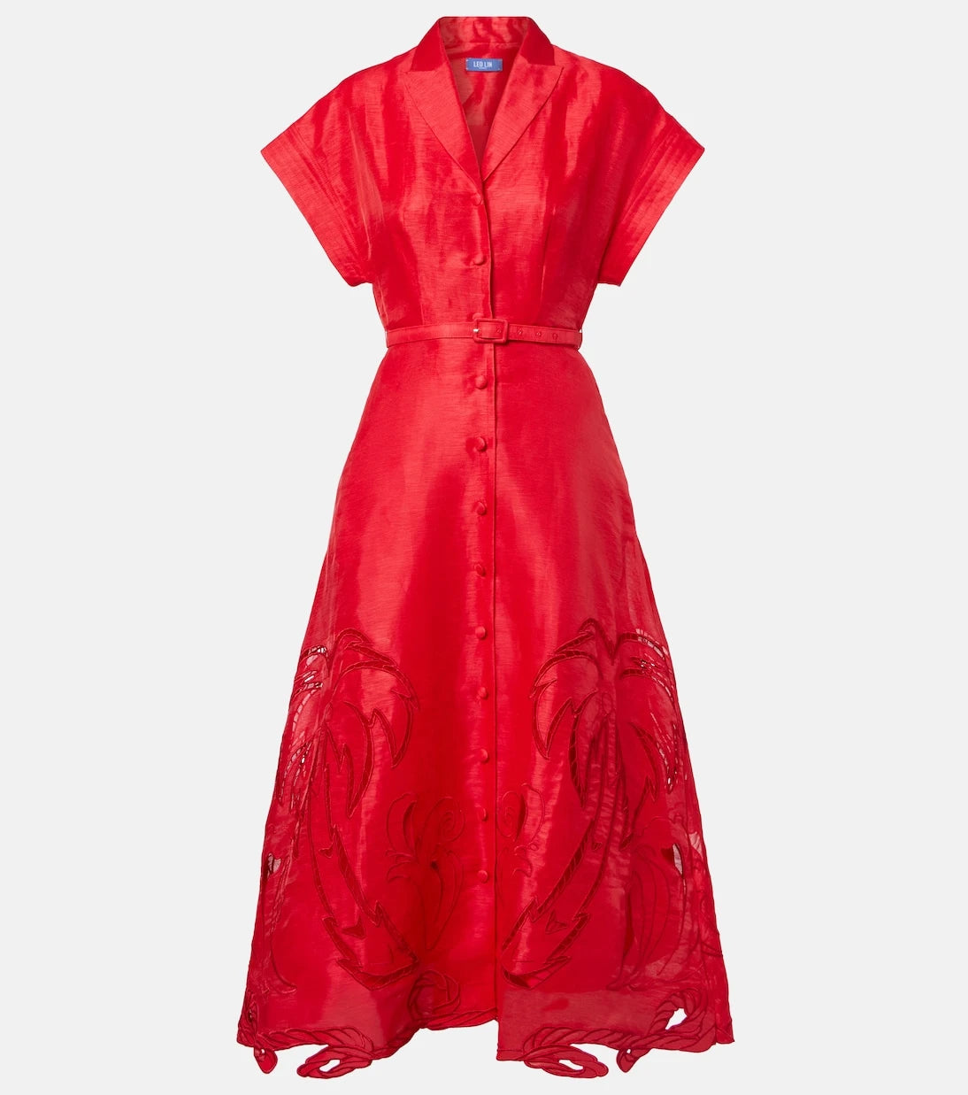 Leo Lin - Aubrey linen-blend canvas midi dress