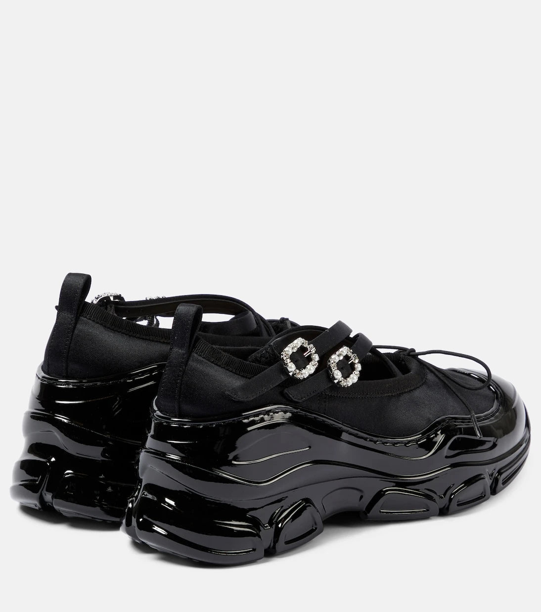 Simone Rocha - Crystal-embellished satin flats