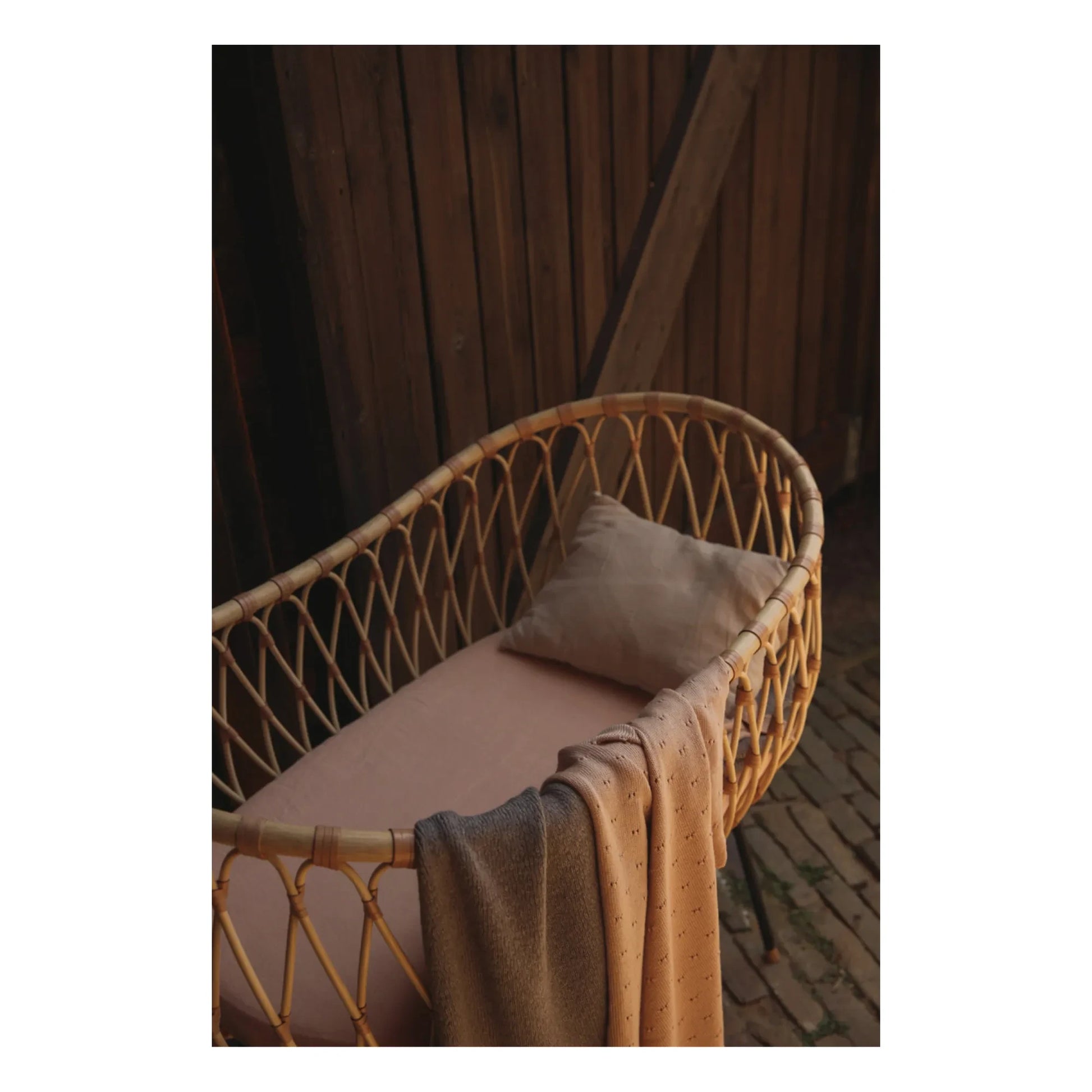 Hvid - Bibi Pointelle Merino Wool Blanket | Pale Pink