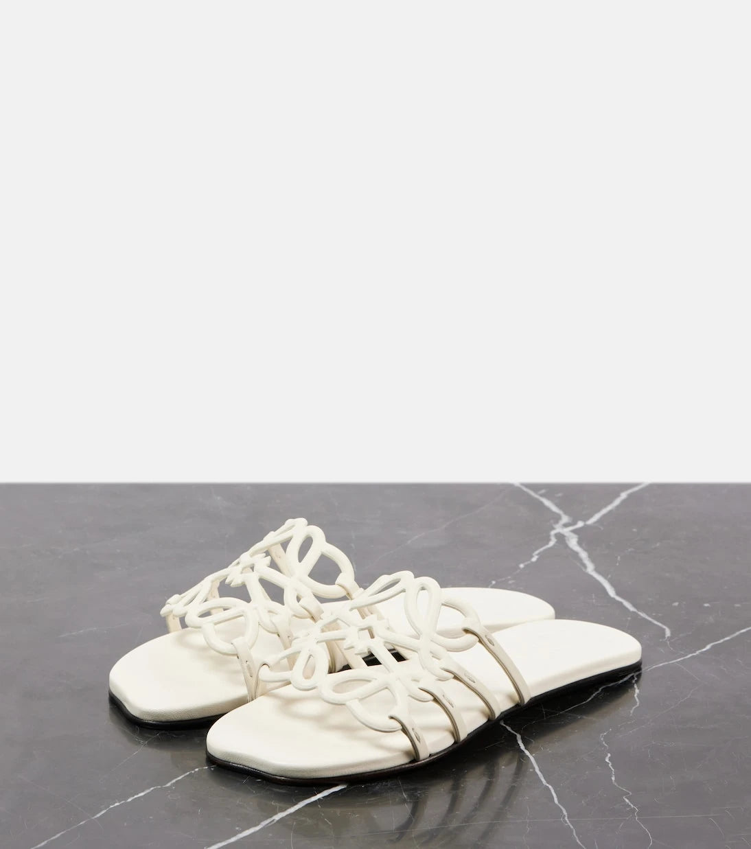 Loewe - Petal Anagram leather slides