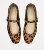 Le Monde Beryl Brown Calf Hair Mary Jane Ballet Flats