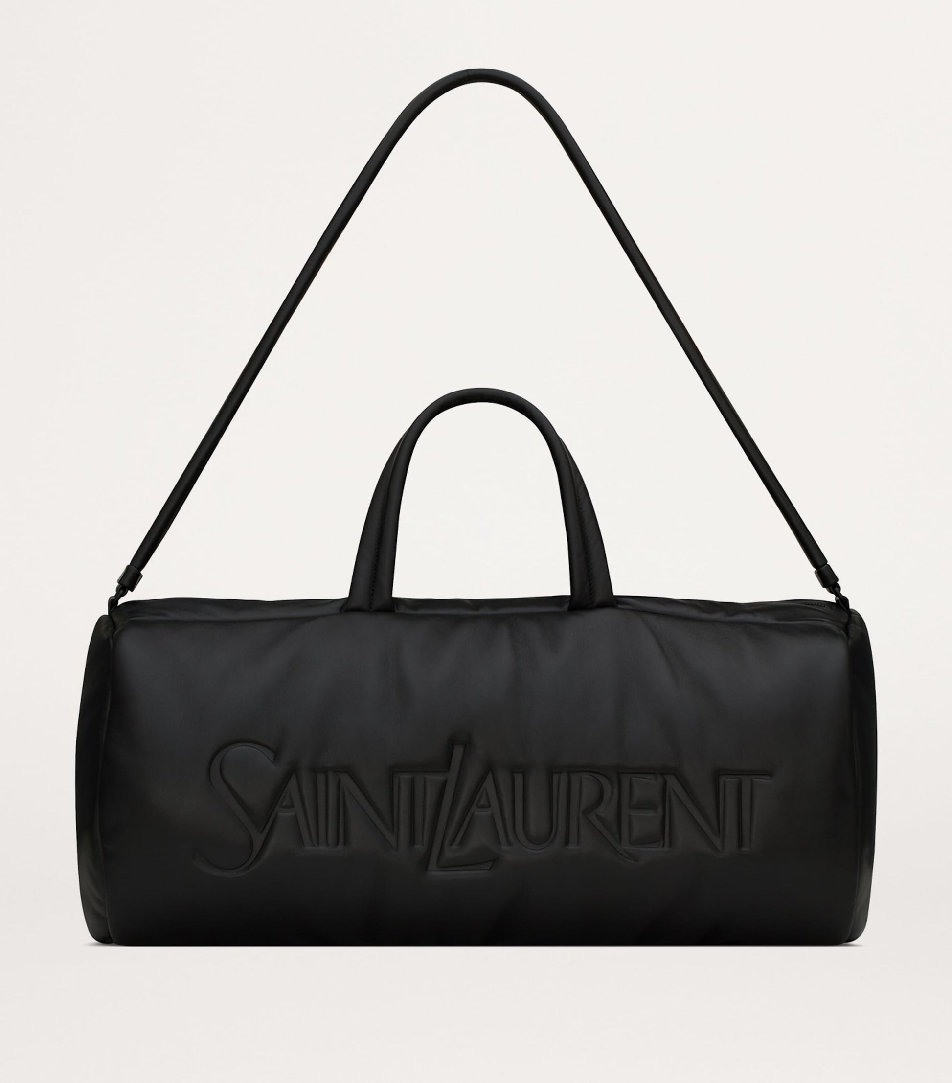 Saint Laurent Calfskin Logo Duffle Bag