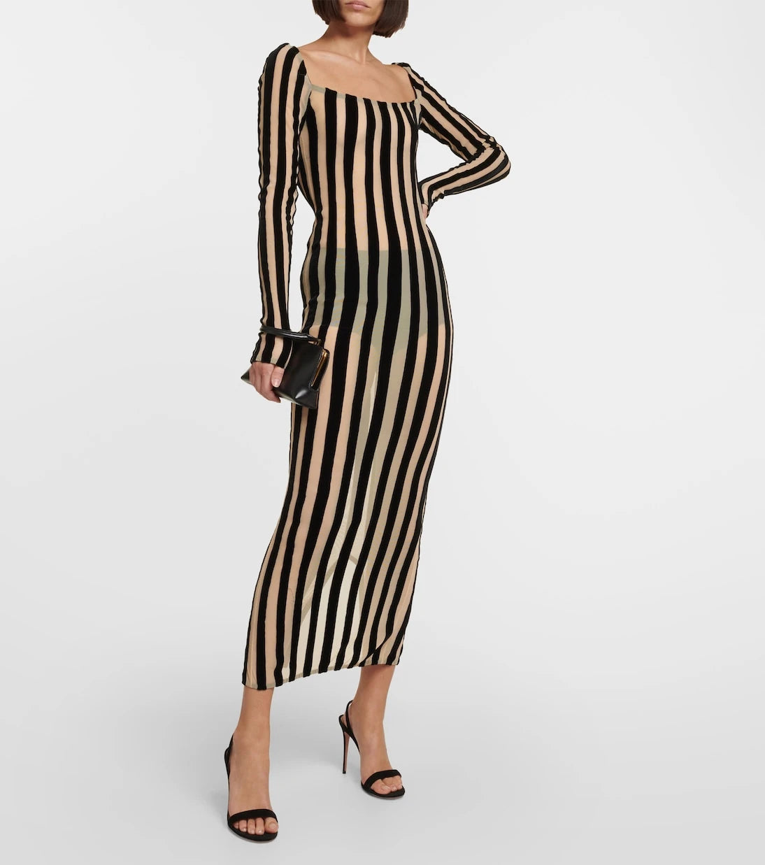 LaQuan Smith - Striped gown