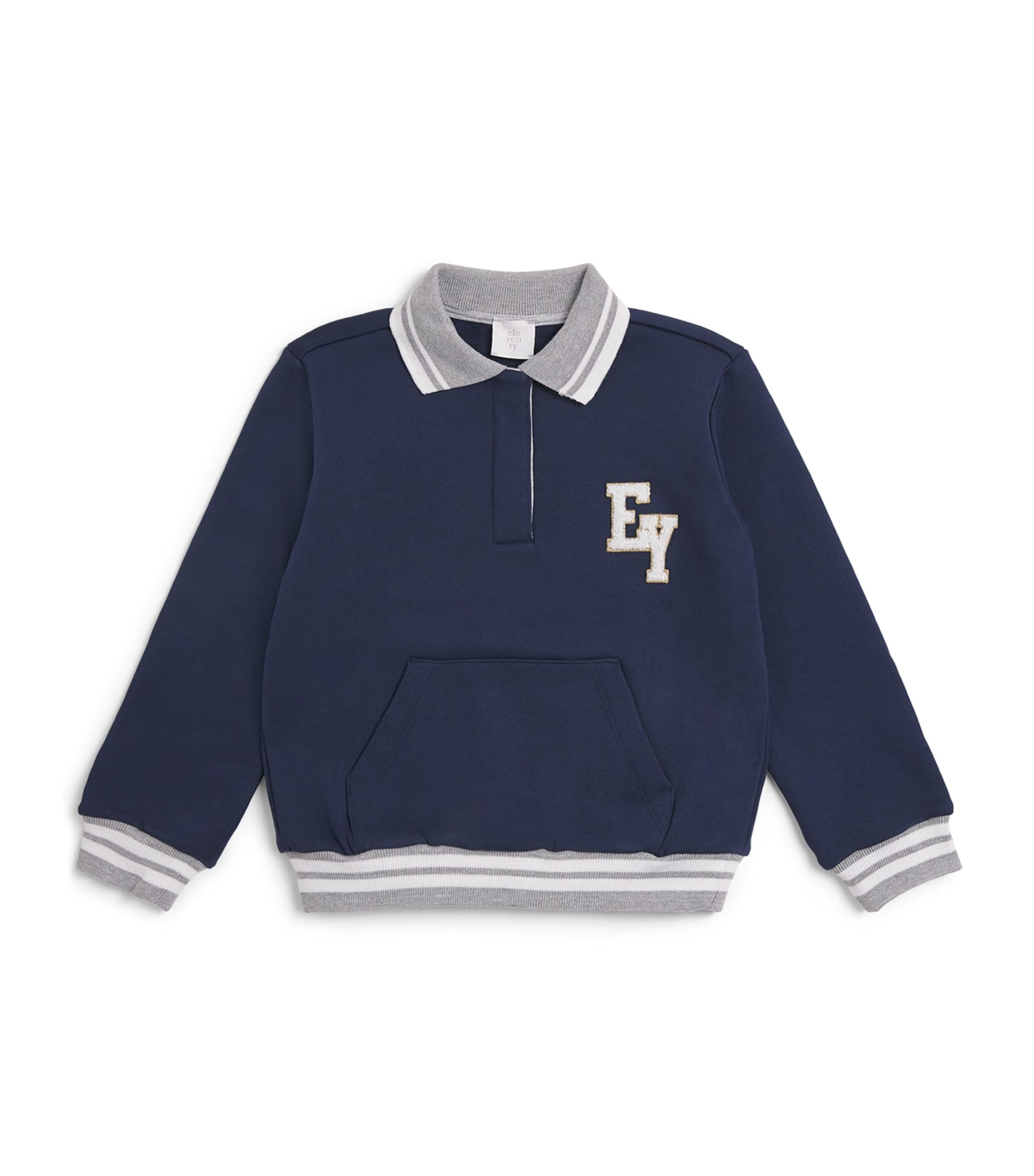 Eleventy Kids Cotton Varsity Logo Sweater (2-16 Years)