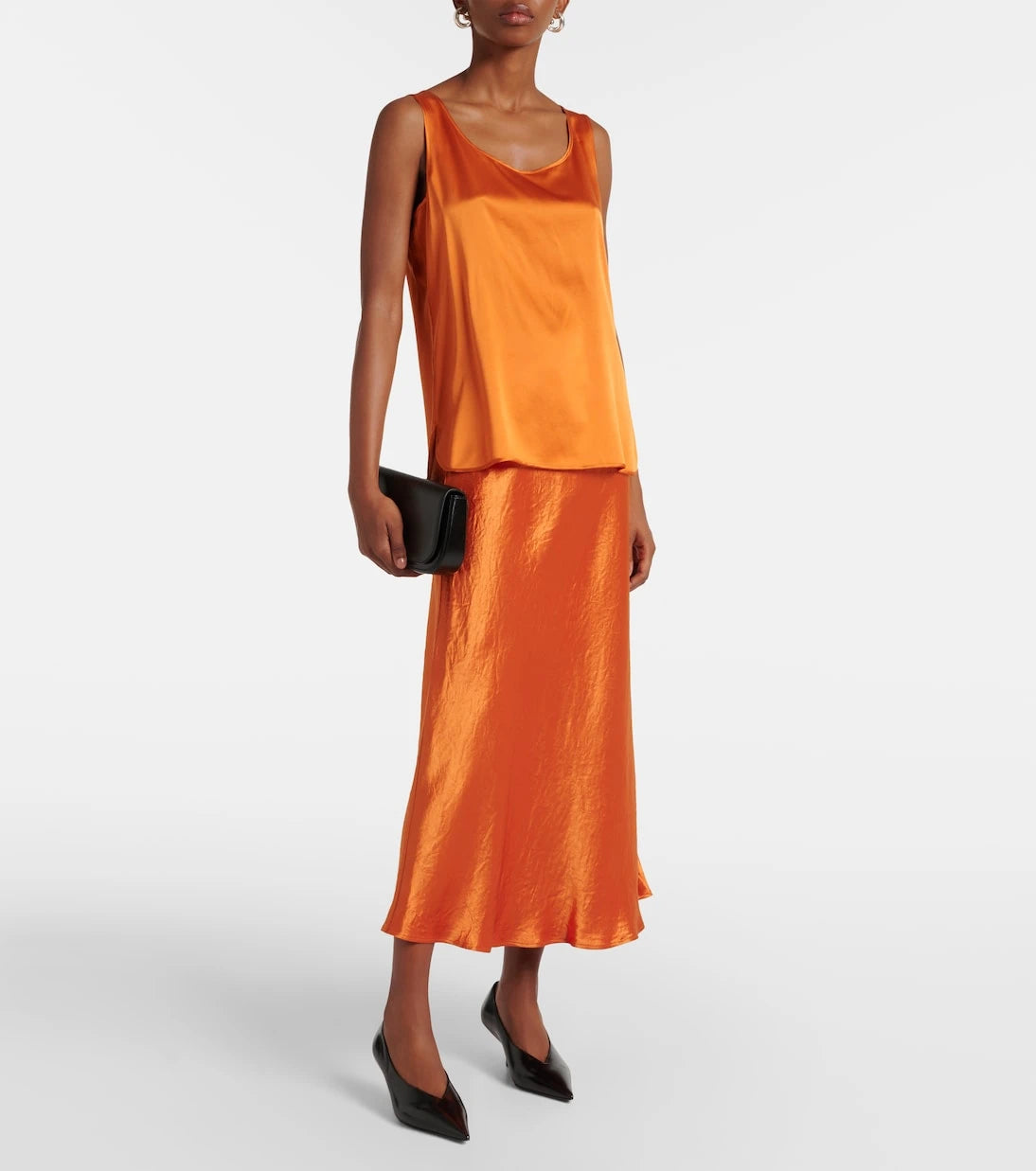 Max Mara - Leisure Alessio satin midi skirt