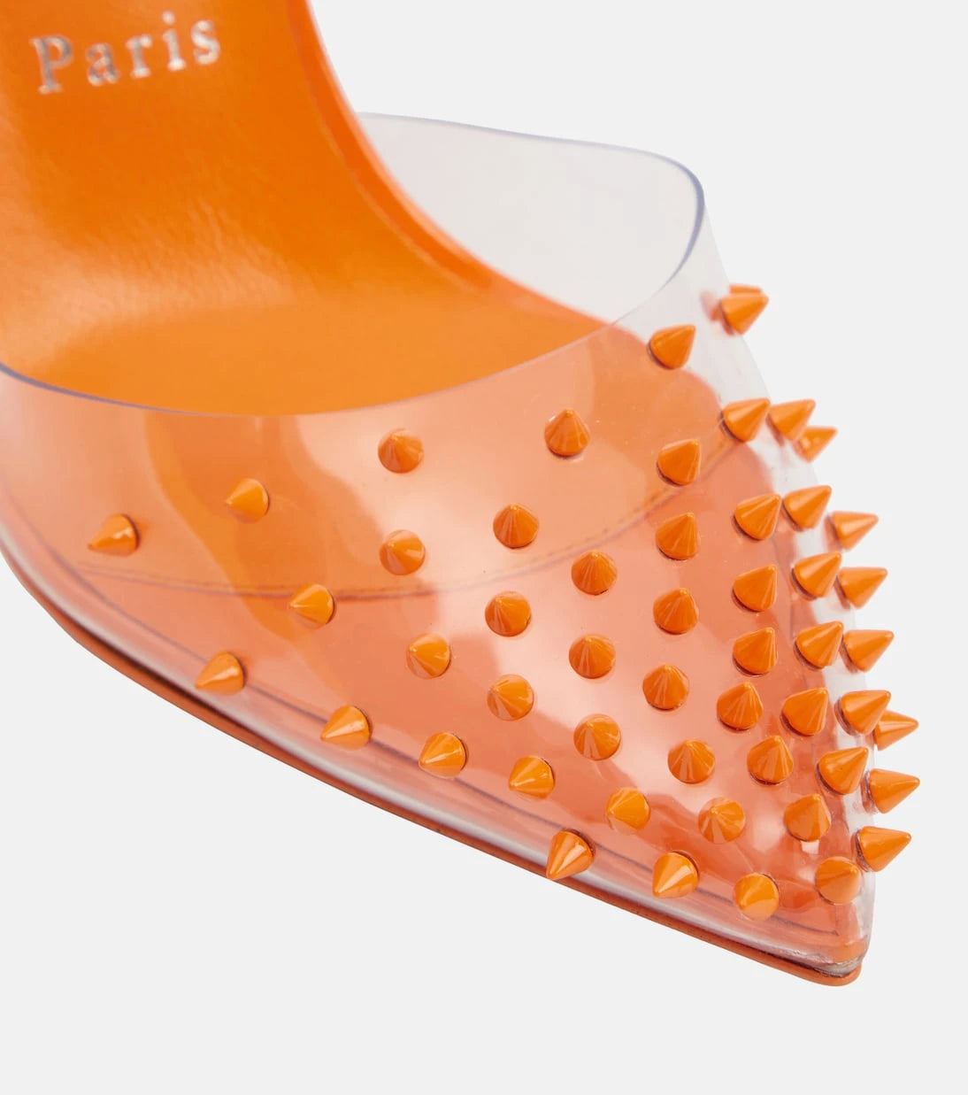 Christian Louboutin - حذاء Spikoo 100 من البولي فينيل كلوريد والجلد بكعب عالٍ