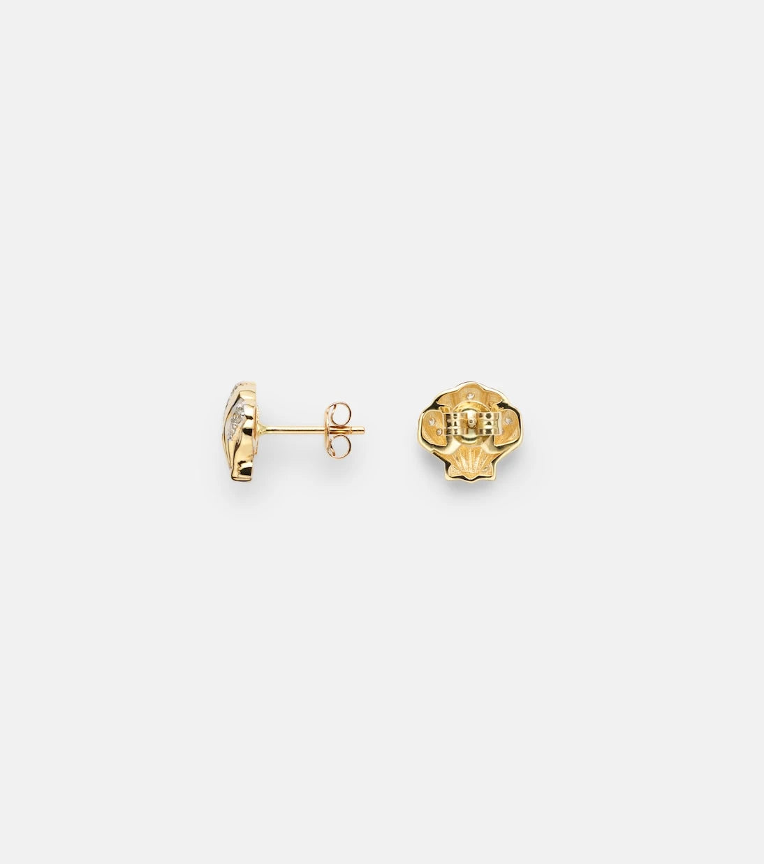 Mateo - Petite Venus 14kt gold stud earrings with diamonds
