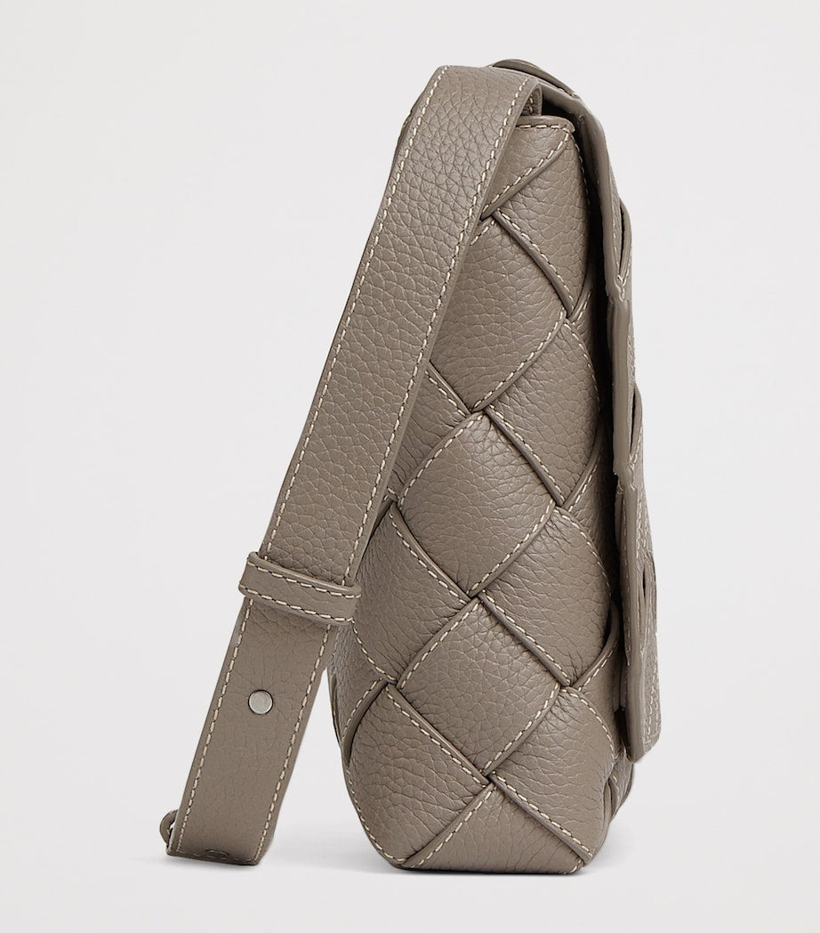 Large Leather Diago Cross-Body Bag