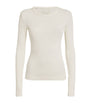 Ribbed Bina Crewneck Top PASHMINA (OFF WHITE)