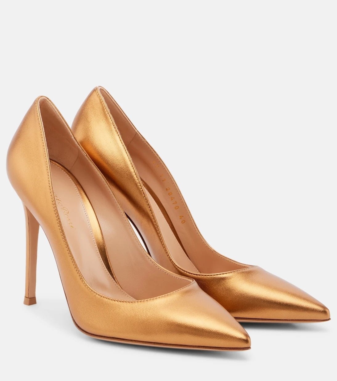 Gianvito Rossi - Gianvito 105 metallic leather pumps