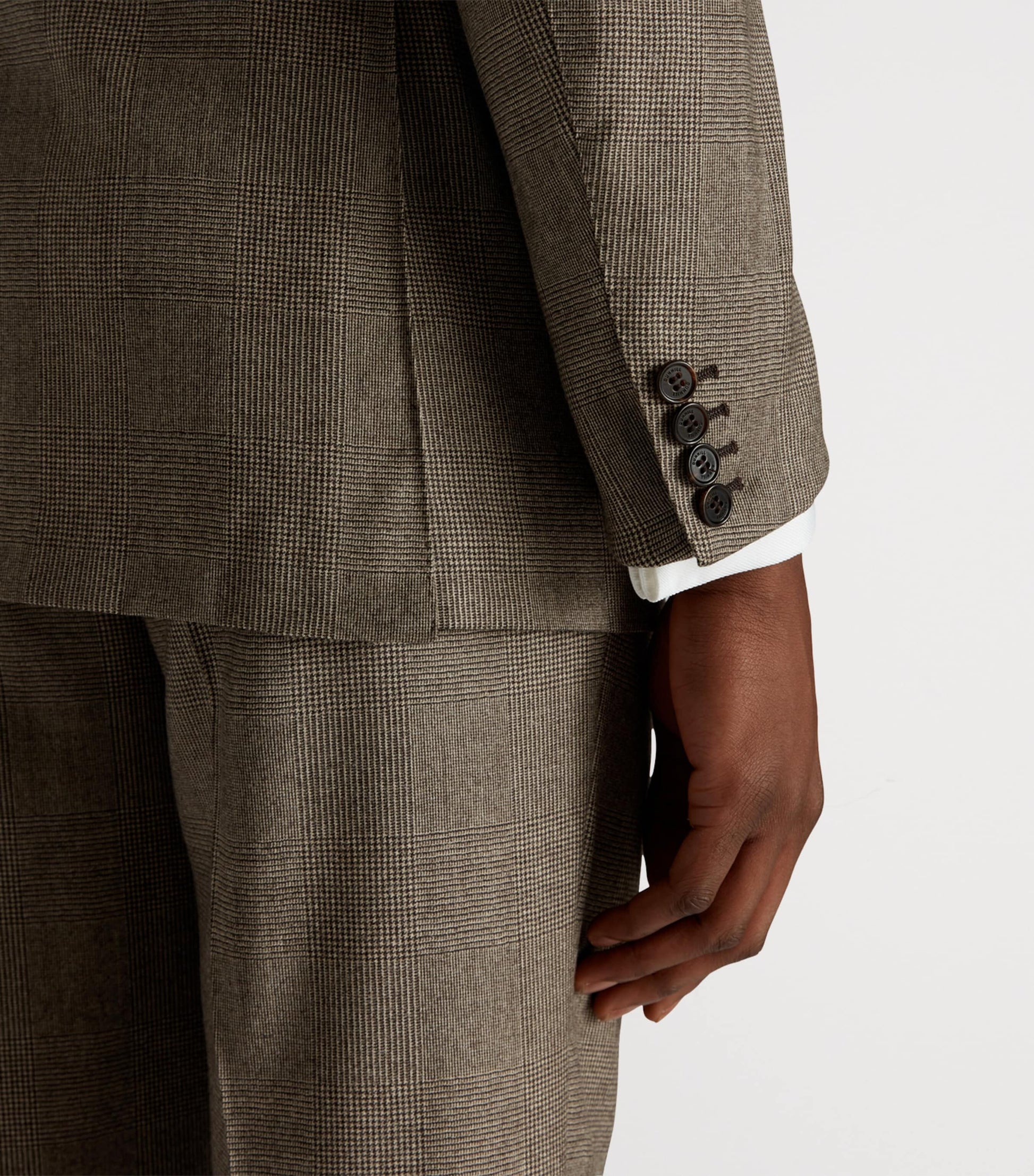 Dunhill Brown Wool Glen Check Bourdon Blazer