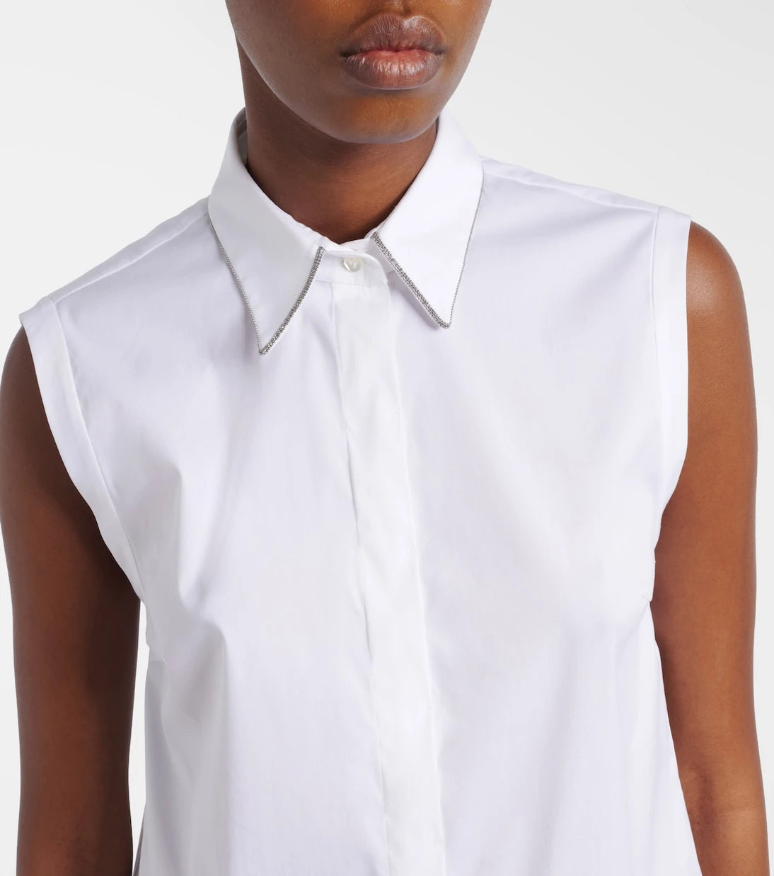Brunello Cucinelli - Monili cotton-blend top