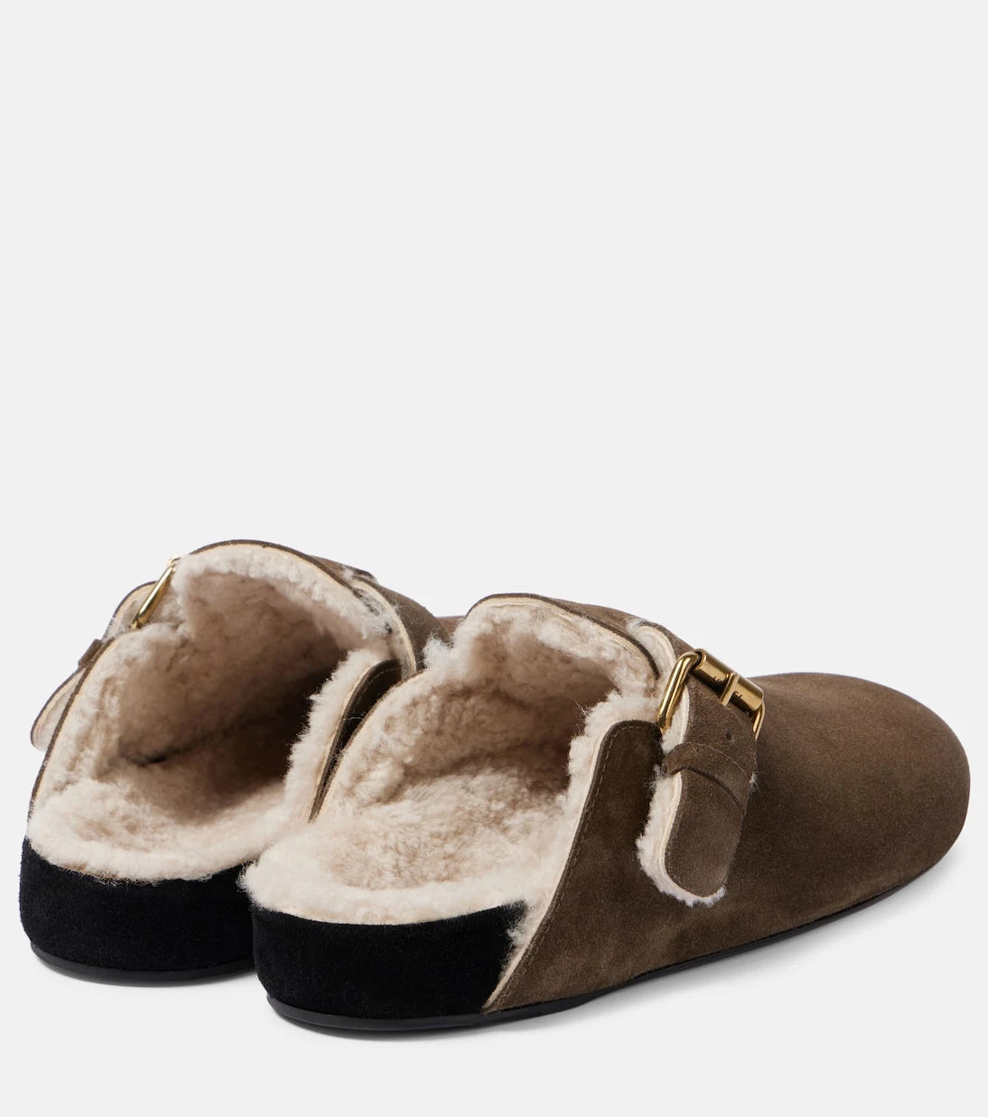 Isabel Marant - Mirvin shearling-lined suede clogs