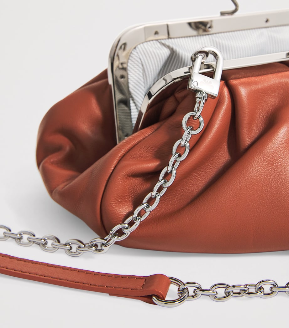 Weekend Max Mara Red Small Leather Pasticcino Clutch Bag