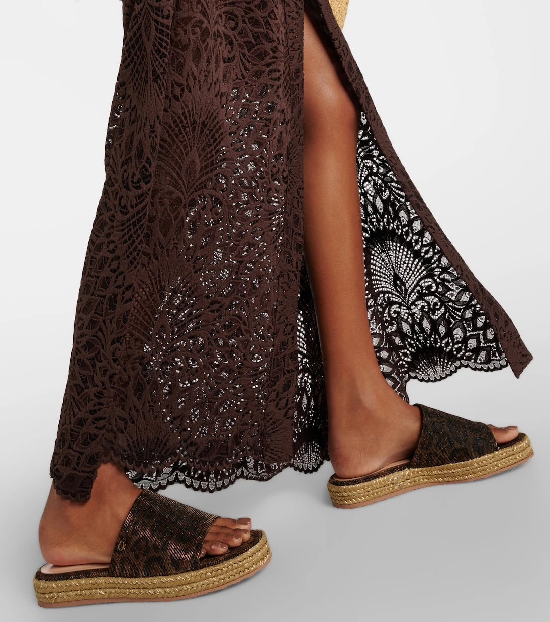 Gianvito Rossi - Leopard-print platform espadrille slides