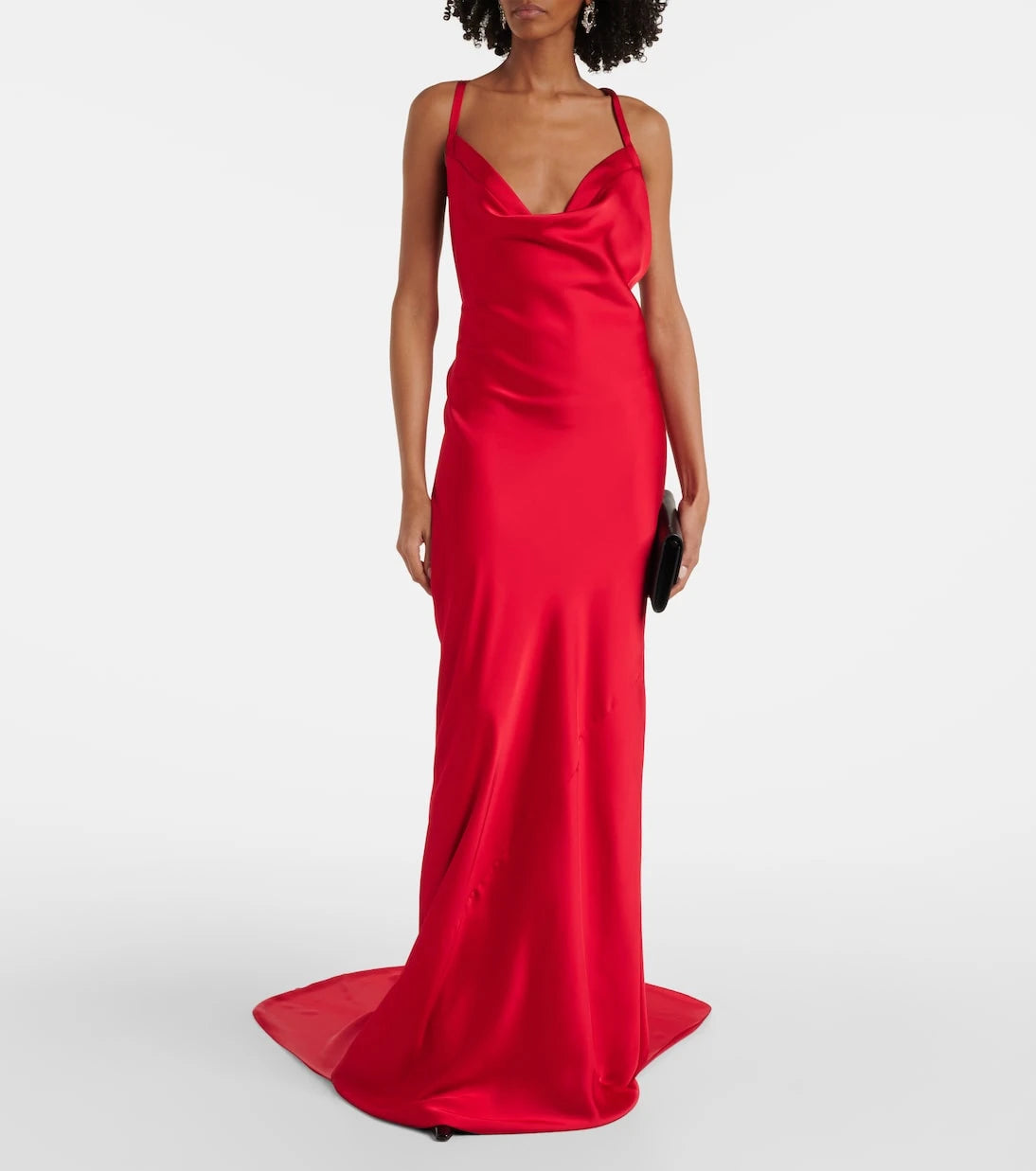 Norma Kamali - Open-back satin gown