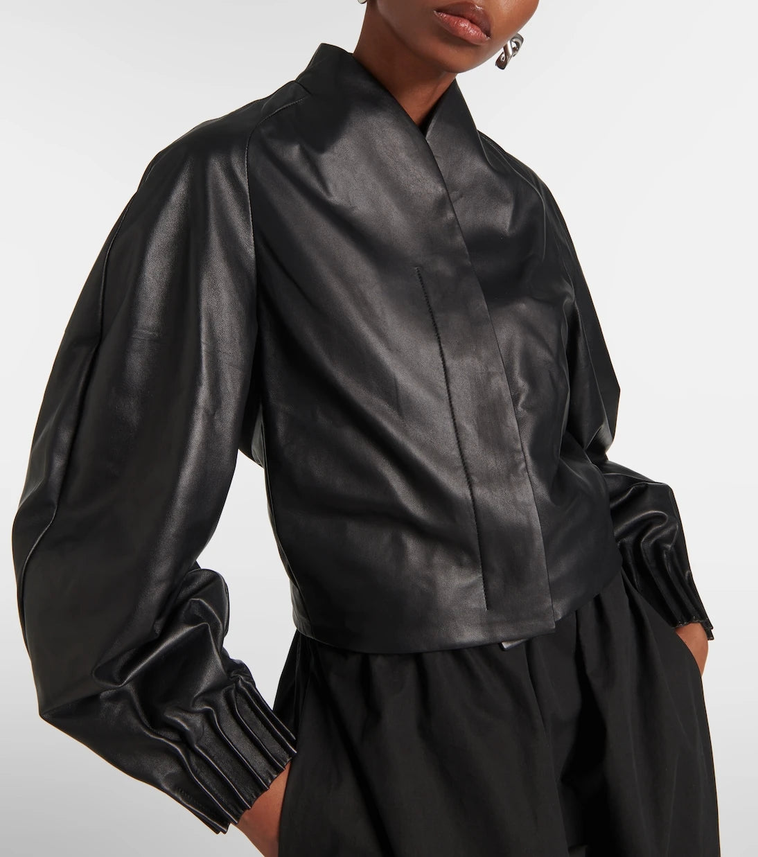 Fforme - Aram cropped leather jacket