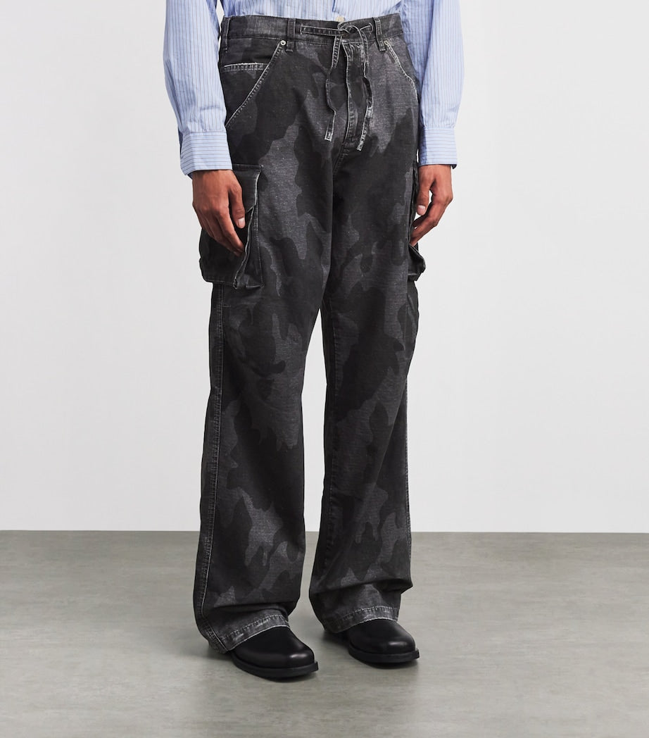424 Cotton Ripstop Camouflage Print Cargo Trousers
