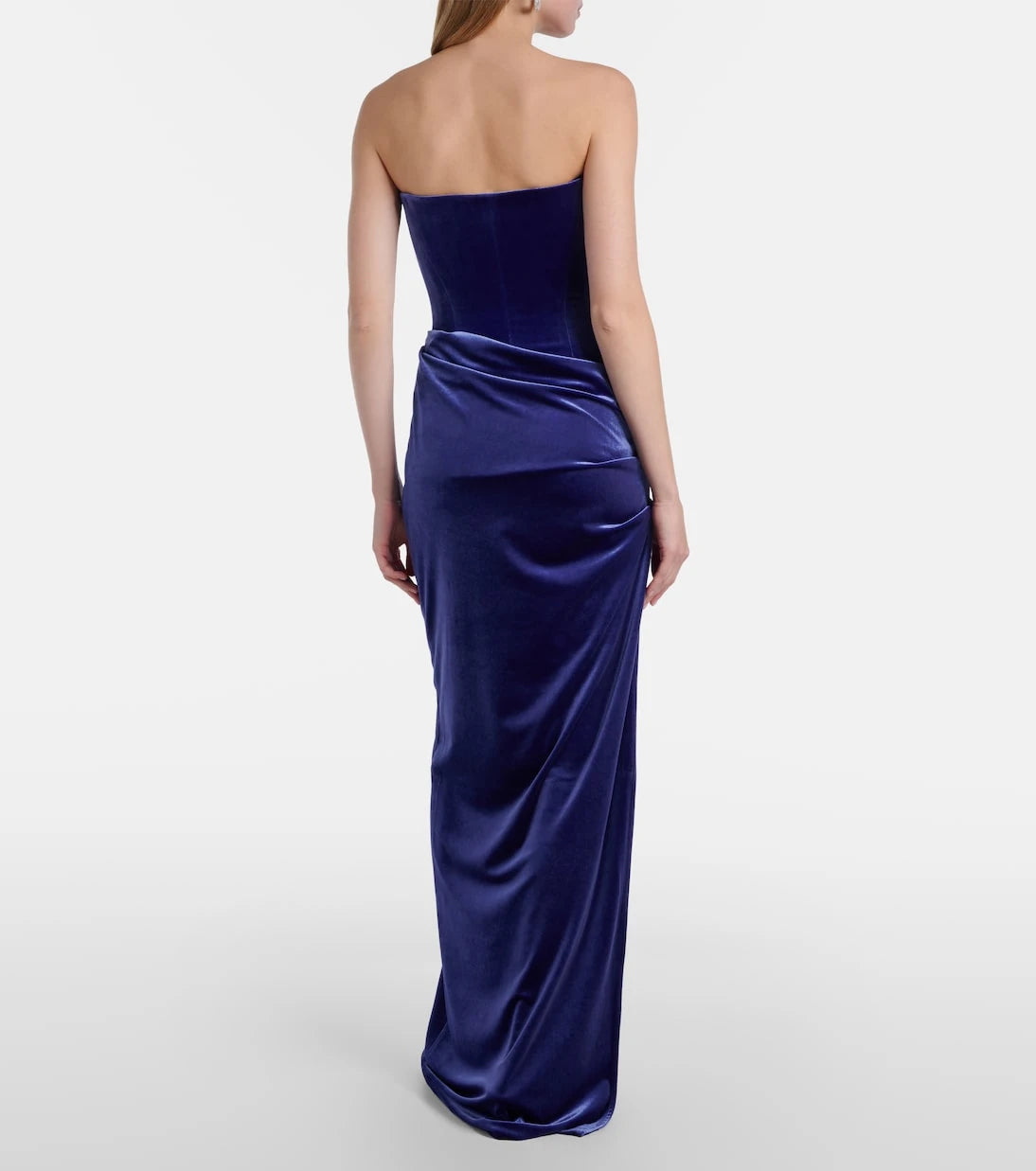 Alex Perry - Draped velvet bustier gown
