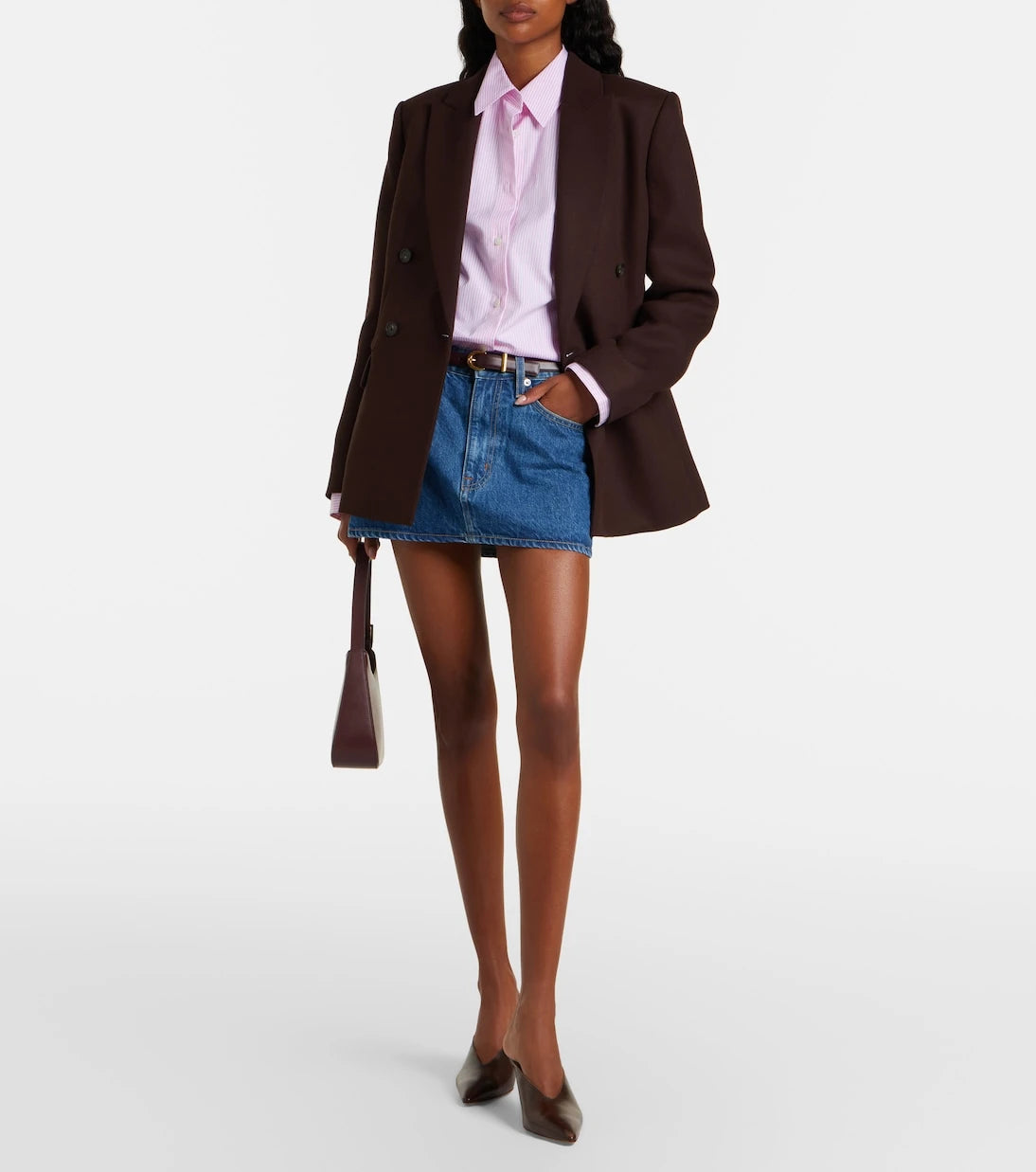 Slvrlake - Micro denim miniskirt