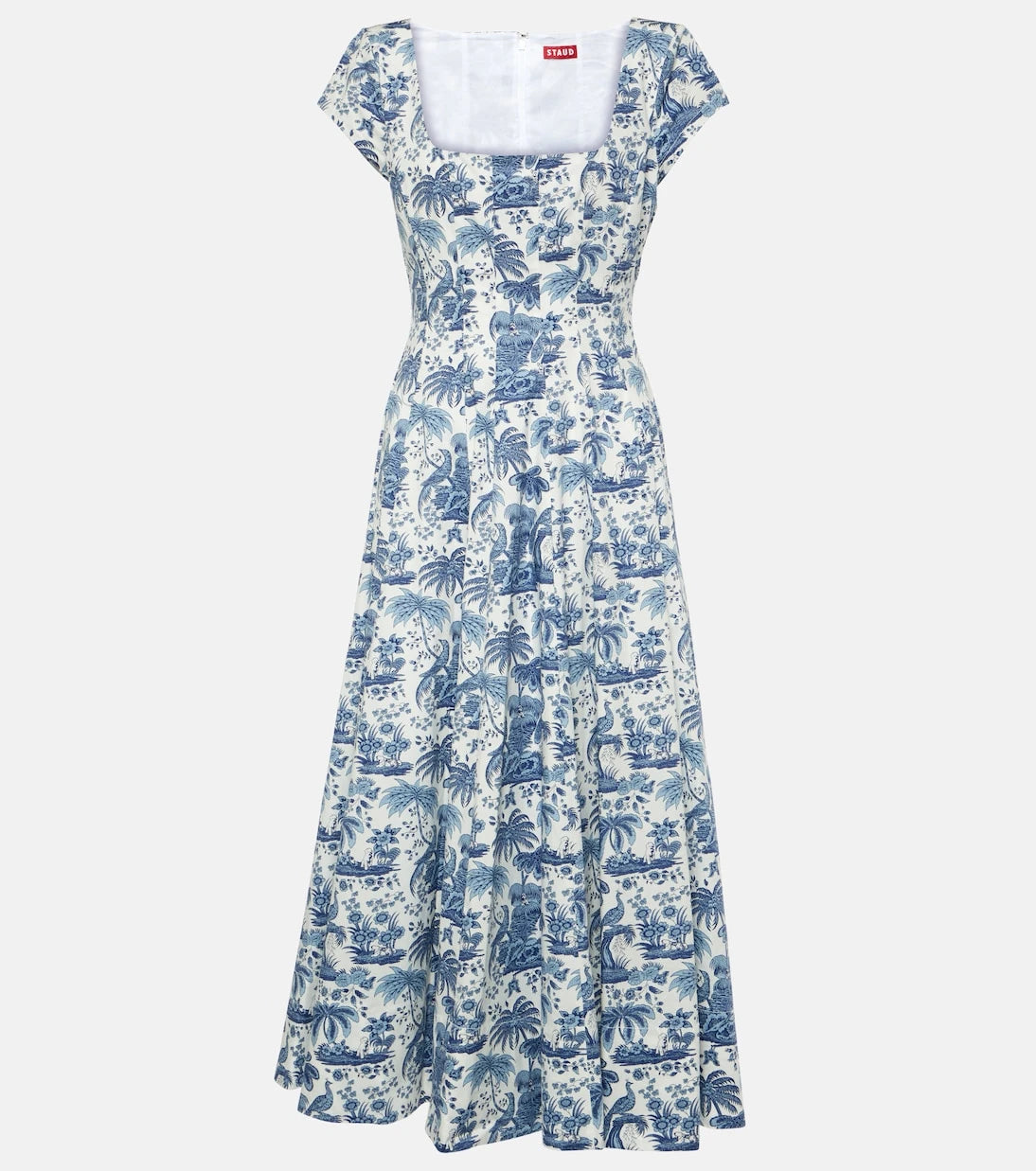 Staud - Wells floral cotton midi dress
